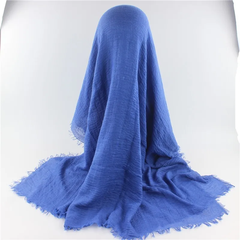 10 шт./лот, сплошной шарф Макси от морщин, простой мусульманский хиджаб, шарфы, пашмины, платки, женские головные уборы, Популярные