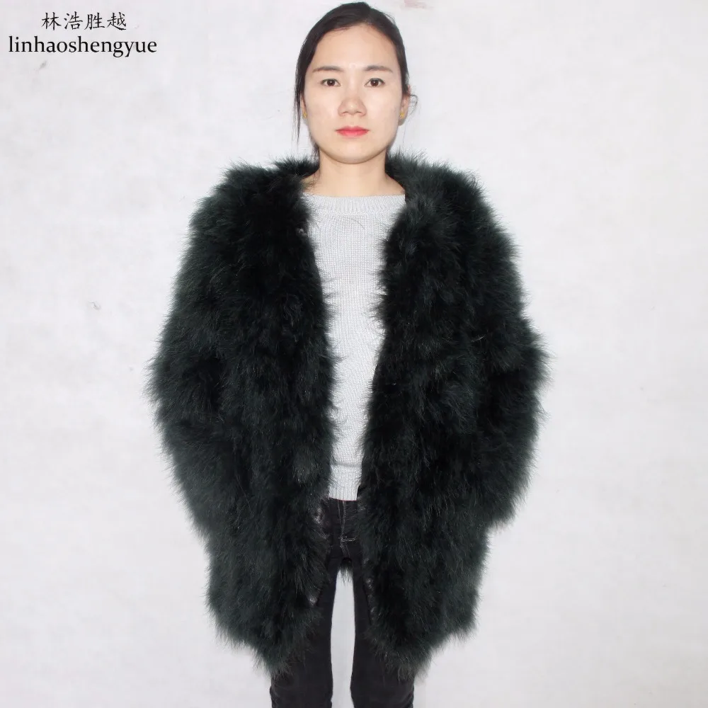 

Linhaoshengyue Special products Fashion Ostrich hair women coat freeshipping fashon warm