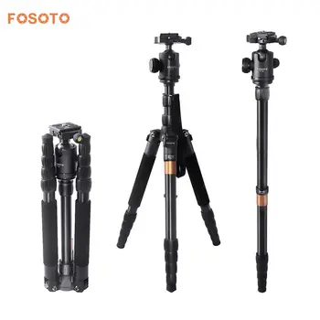 

fosoto F-666 Professional Portable Q666 Tripod Monopod & 360 Degree Ball Head Quick Release Plate For Canon Nikon DSLR Camera