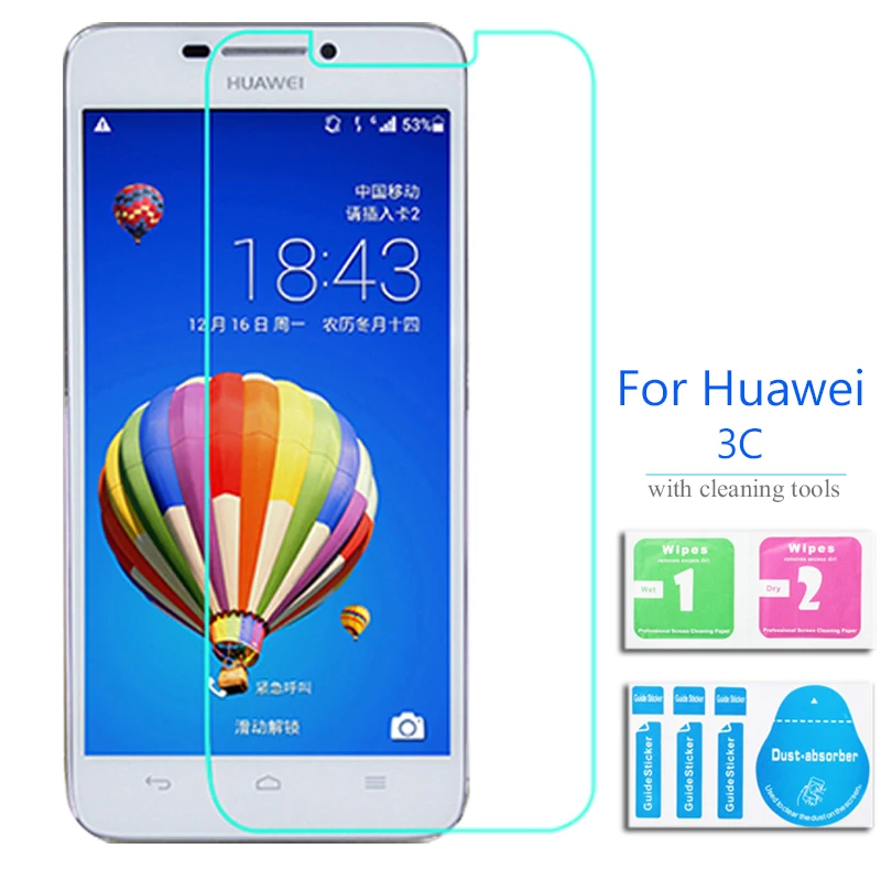 2 предмета в комплекте для Huawei Honor 3C Защитная пленка экрана из закаленного стекла