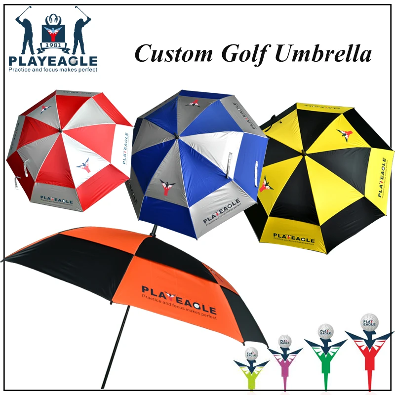 Golf Umbrella Men Automatic Sunshade Strong Windproof Plus Size Long handle Double Deck Umbrella