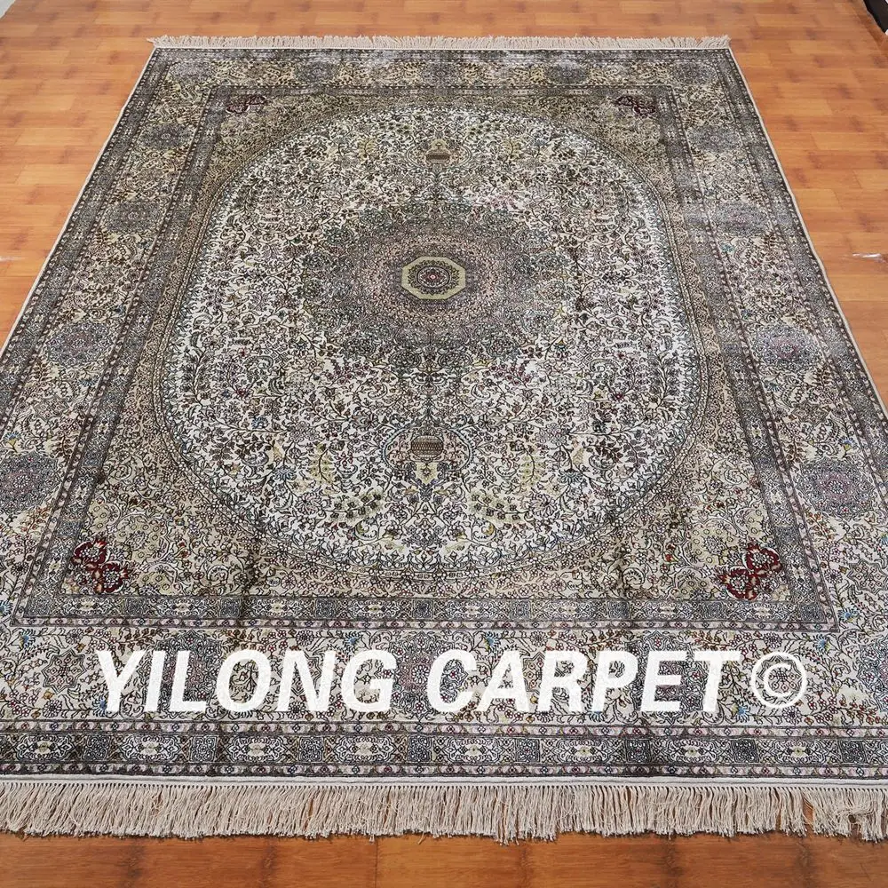 YILONG 8'x10' персидский ручной Шелковый ковер нежный цветочный (ML035A8x10)|floral carpet|silk