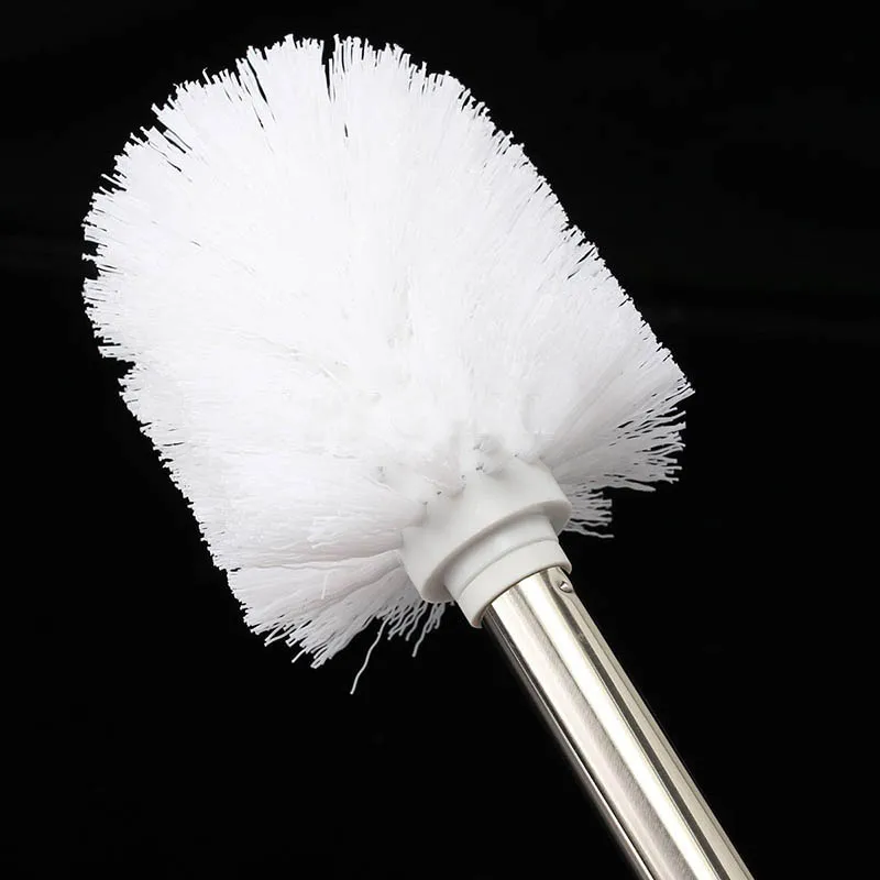 Stainless Steel WC Bathroom Cleaning Toilet Brush Head Holder Toilet Brush White Head Holders Cleaner Bathroom Cleaning Tools