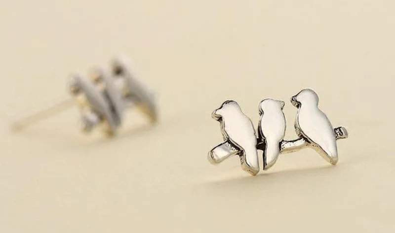 birds 925 sterling silver earrings 1