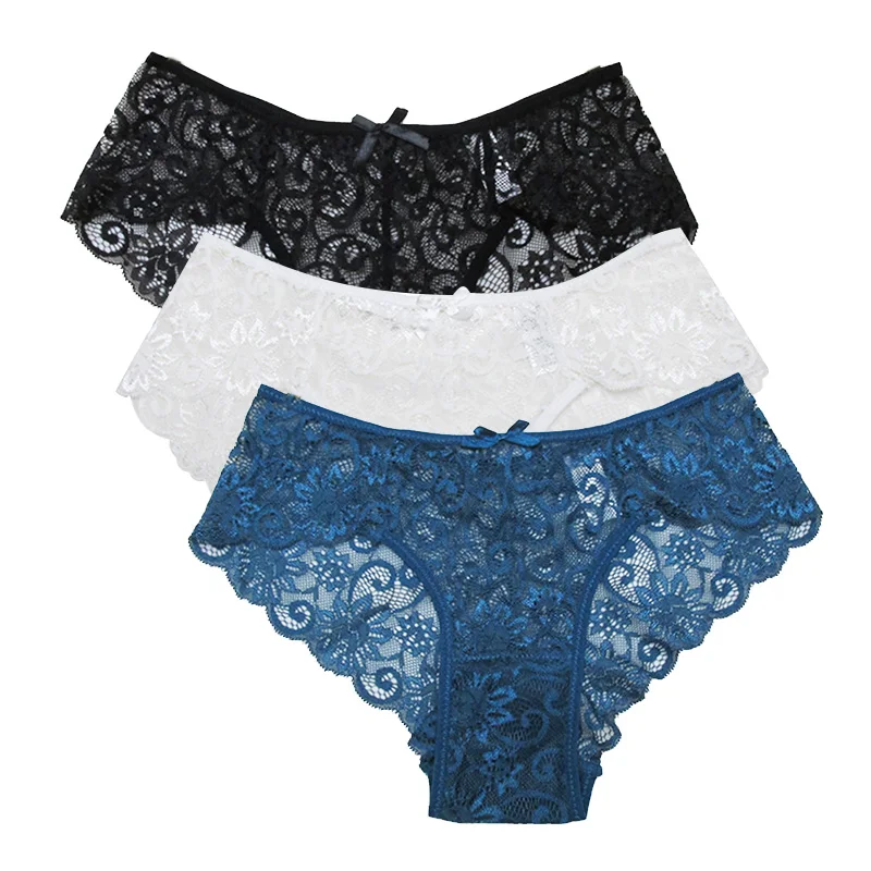 Buy Women's Sexy Full Lace Panties ,3PCS 5 Colors