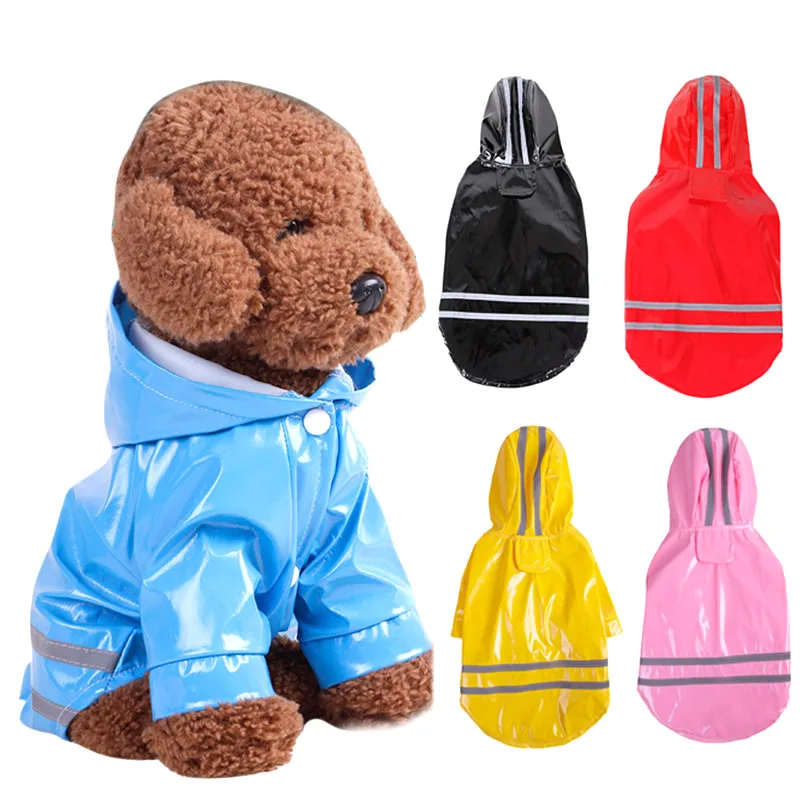 Beautiful Dog Raincoat Small Medium Puppy Dog Hooded Coat Waterproof