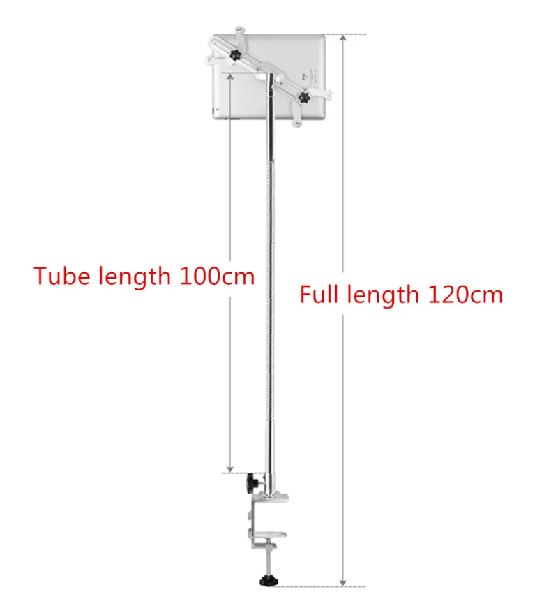 360 градусов вращения 120 см Гибкая рука стол Ленивый Кровать Подставка держатель для IPad Air Mini1 2 3 4-11 дюймов планшетный ПК смартфон Стенд