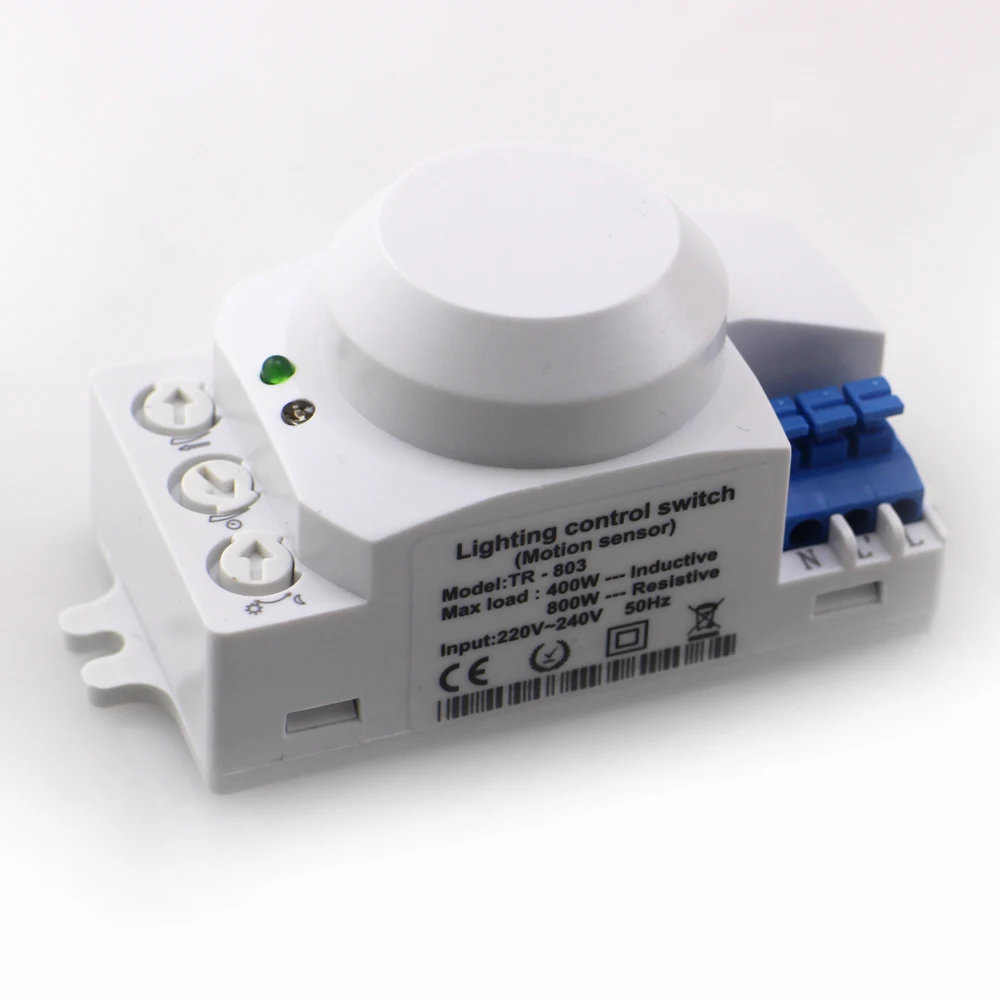 AC220V 240V Microwave Radar Sensor Light Switch Auto Induction Microwave Motion Sensor Detector