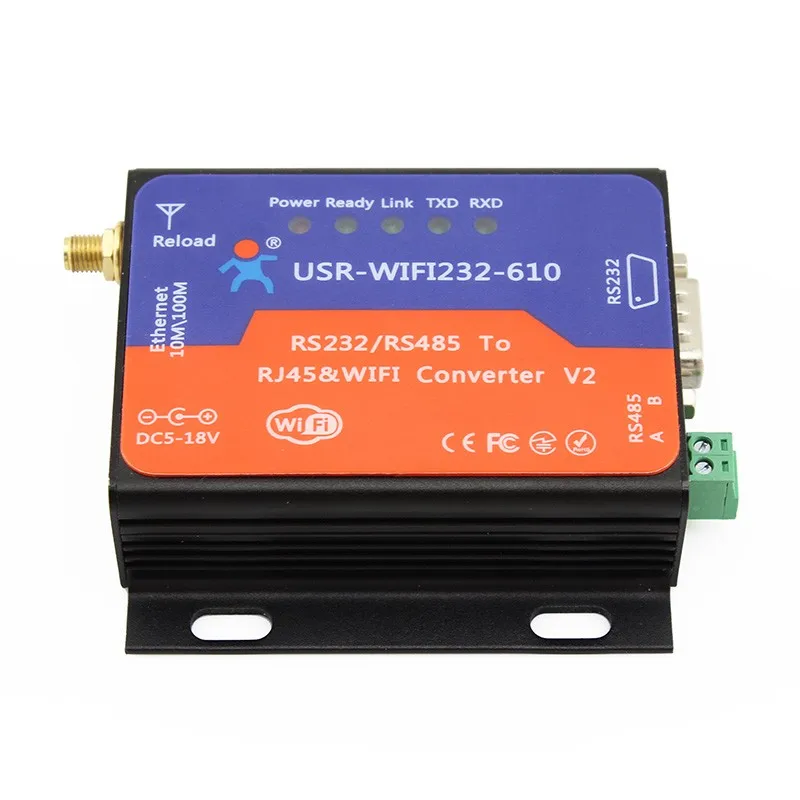 10 Piece USR-WIFI232-610 Serial RS232 RS485 to Wifi 802.11 b/g/n&Ethernet Converter Q00203-10