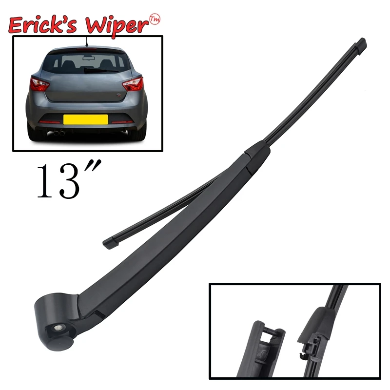YHSM Wiper Front & Rear Windscreen Wiper Blades Set For Seat Ibiza Coupe 6J Hatchback 2017 2016 2015 2014 2013 24 16 13 Wipers