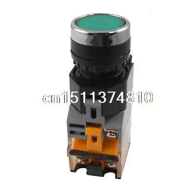 

AC 400V 10A 1 NC 1 NO Momentary Push Button Switch Non Lock w 220V Green Light
