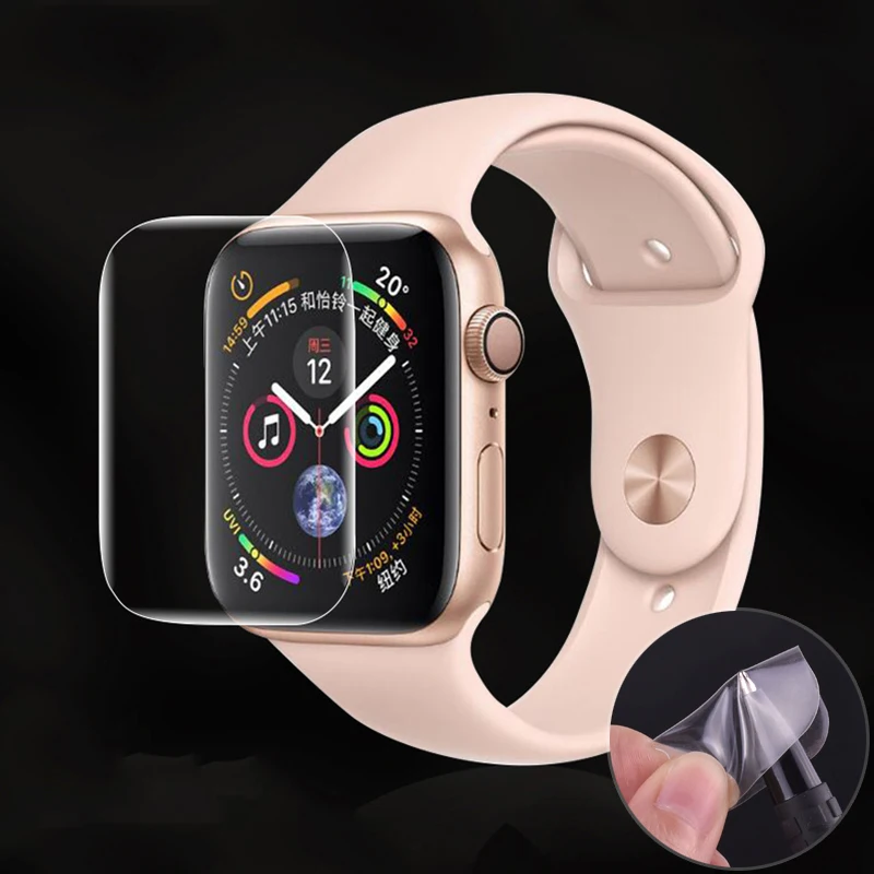 Прозрачная защитная пленка для экрана с полным покрытием для Apple Watch 3 2 1 38 мм 42 мм, не закаленное стекло для iWatch 5 4 40 мм 44 мм