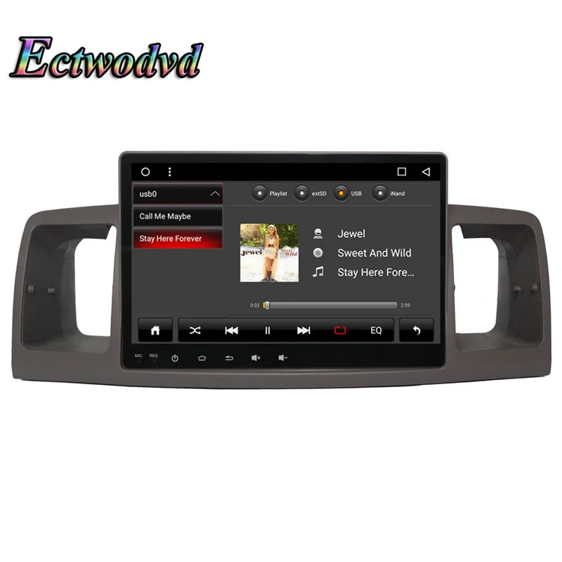 Ectwodvd Octa Core Android 8 1 4G Автомобильный мультимедийный dvd плеер для Toyota Corolla EX 2007 2008 2009 2010