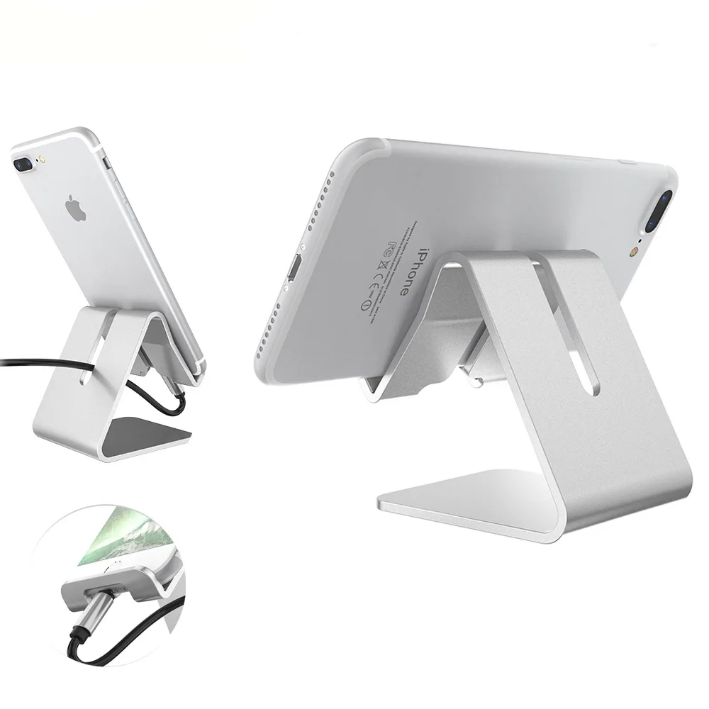 

Universal Phone Holder Metal Cell Phone Holders Desktop Desk Mount Phone Stand for iPhone XR XS MAX Smartphone Samsung Tablet