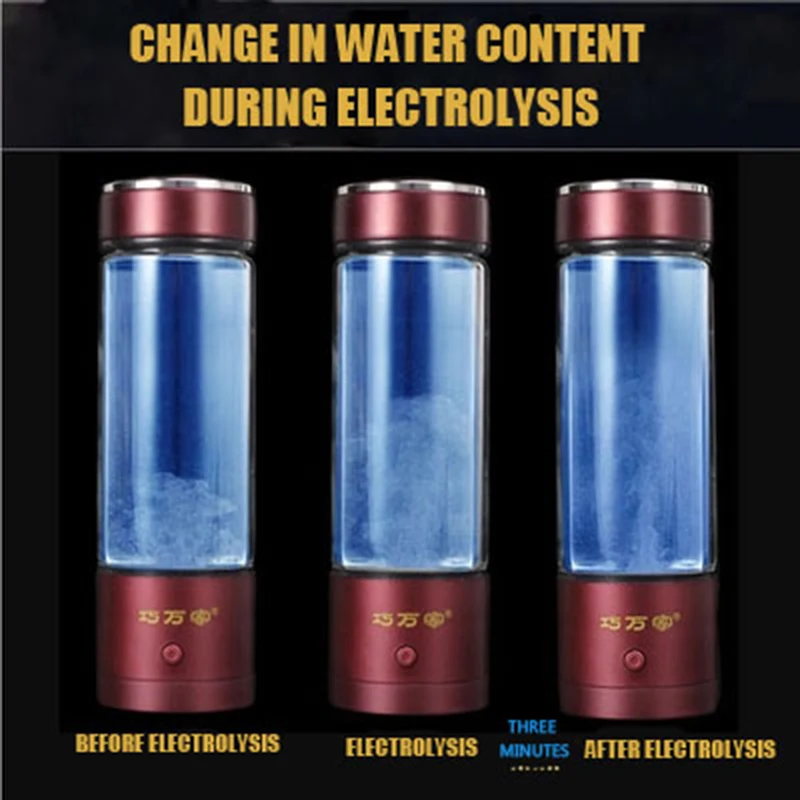 

USB Hygrogen-rich Water Bottle Fast Electrolysis Hydrogen Generator Ionizer Cup Alkaline Water Maker 350ml Super Antioxidants