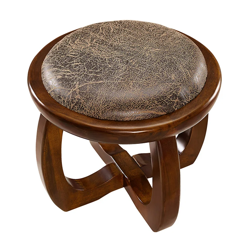

15%Creative coffee table stool dressing table stool sofa leather bench shoes low stool fashion solid wood home stool