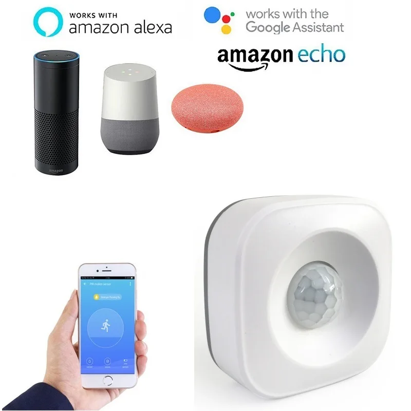 

Smart Remote WIFI PIR Sensor Motion Detector Magnet Entry Sensor For Indoor Alarm Security IFTTT Directly Alexa Google Home