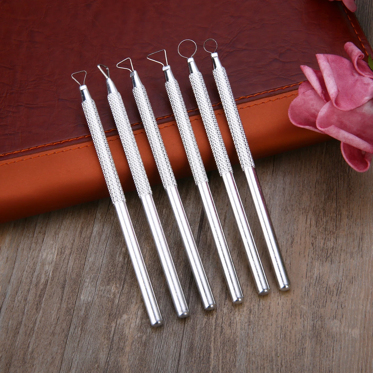 Mayitr 6pcs New Clay Sculpting Wax Carving Pottery Tools Polymer Ceramic Modeling KitRibbon Sculpting Tools Set