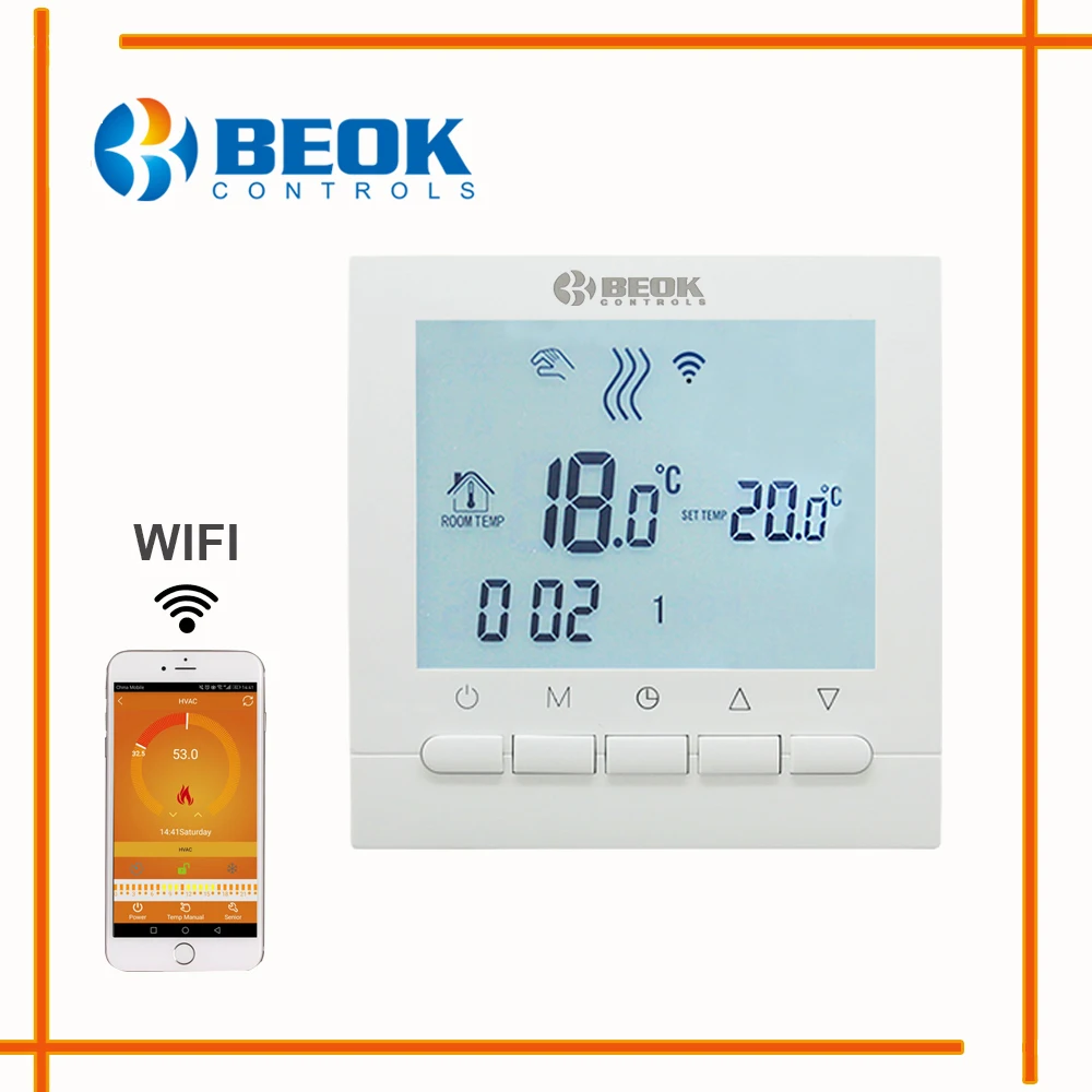 2 шт. Wifi термостат для газового котла смартфон приложение контроль температуры Регулятор белого цвета Домашний теплый термостат