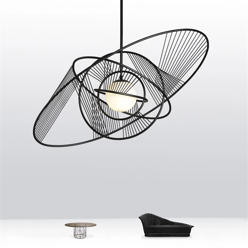 

Post Modern Planet Pendant Lights Design Iron Glass Living Room Bedroom Hanging Lamps Restaurant Meal Bar Art Deco Fixtures