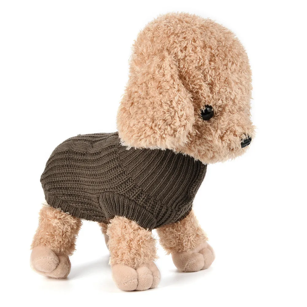 Вязаный свитер для питомцев, собак, кошек, джемпер, зимнее теплое пальто для щенков, куртка, костюм-свитер для маленьких собак, чихуахуа, S-L
