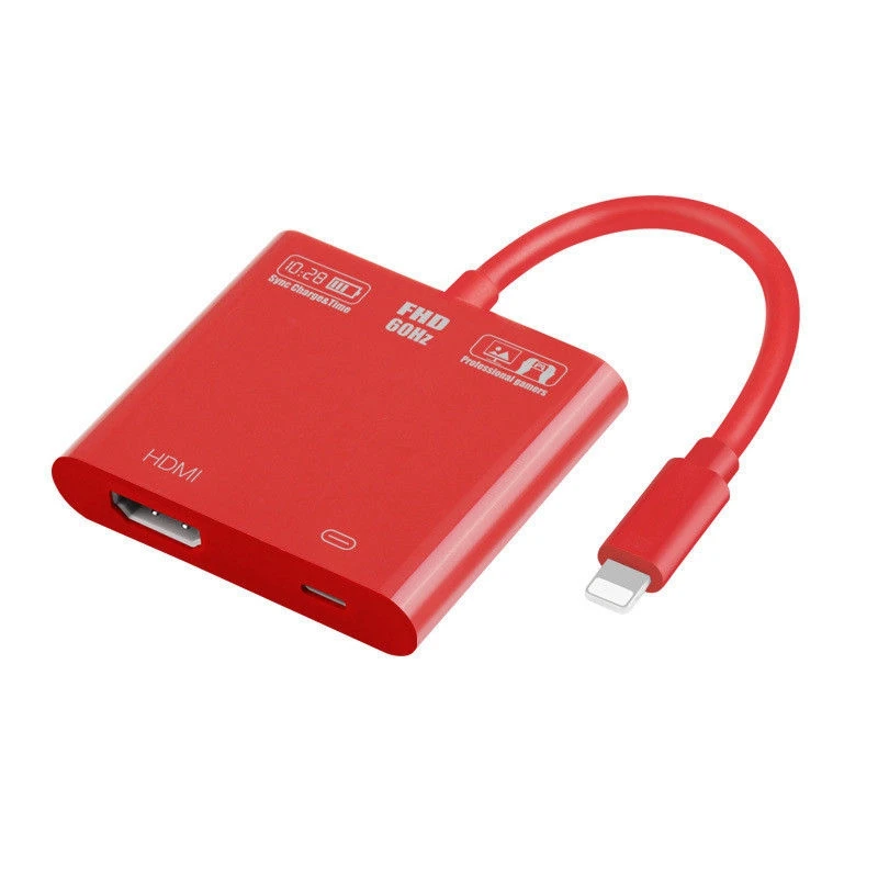 

iOS 12 Phone To HDMI TV Projector HDTV AV Screen Mirroring Cable Audio Video Adapter for IPhone X XS MAX XR 8 7 6S 6 Plus 5S 5