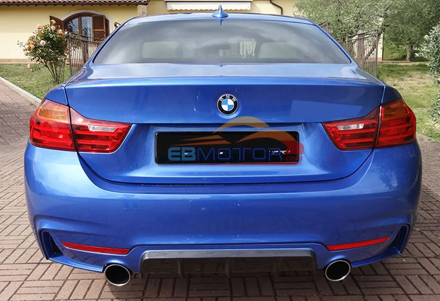 Задний диффузор из неокрашенного стекловолокна для BMW F32 F33 F36 435i GranCoupe M-Sport модели 2014UP B381F