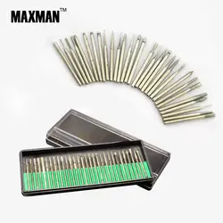 MAXMAN30pcs/комплект Титан сплав абразивных иглы 3 мм вал шлифовальной головки полировки иглы Dremel Электрический Мини дрель аксессуары