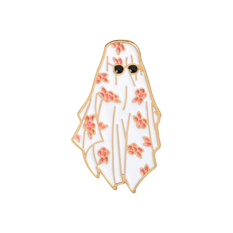 

Creative Cartoon White Robe Pattern Eye Drops Oil Brooches Alloy Pin Brooch Badges Jewelry for Clothing Decoration Accessories