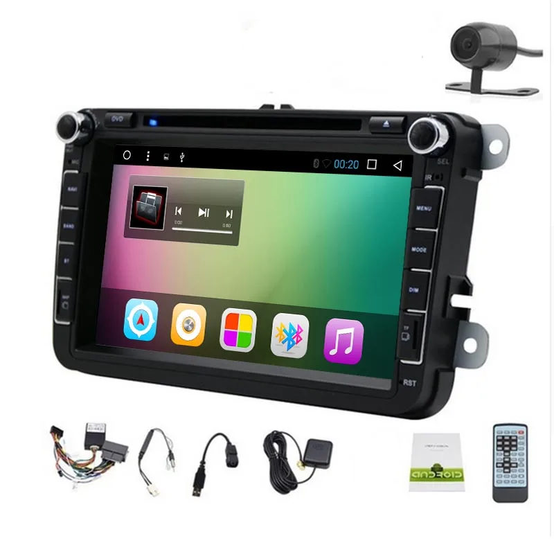 Oual Core 8 nch Android 9 0 автомобильный gps-навигатор стерео аудио плеер для VW skoda seat polo golf