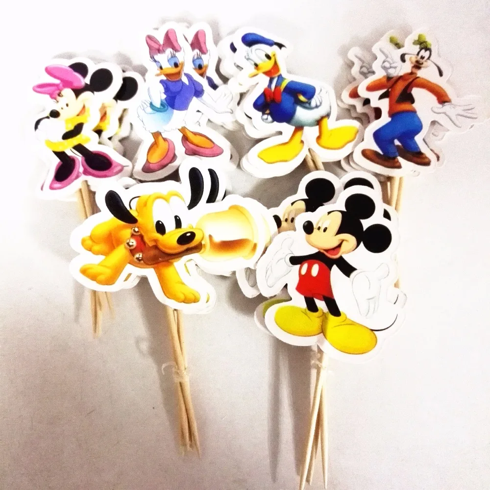 24 шт. аксессуары для укравечерние Микки Мауса|favor decor|favors partyparty favors birthday |