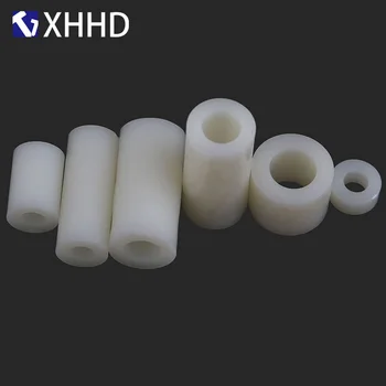 

M3 M4 M5 White Round Nylon threadless Plastic Spacer ABS Hollow Standoff Washer Non-Threaded PCB Board Screw Bolt