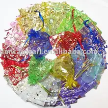 33#1000 шт 12x9 cm Смешанные Jewllery свадебный подарочный мешочек из органзы мешок