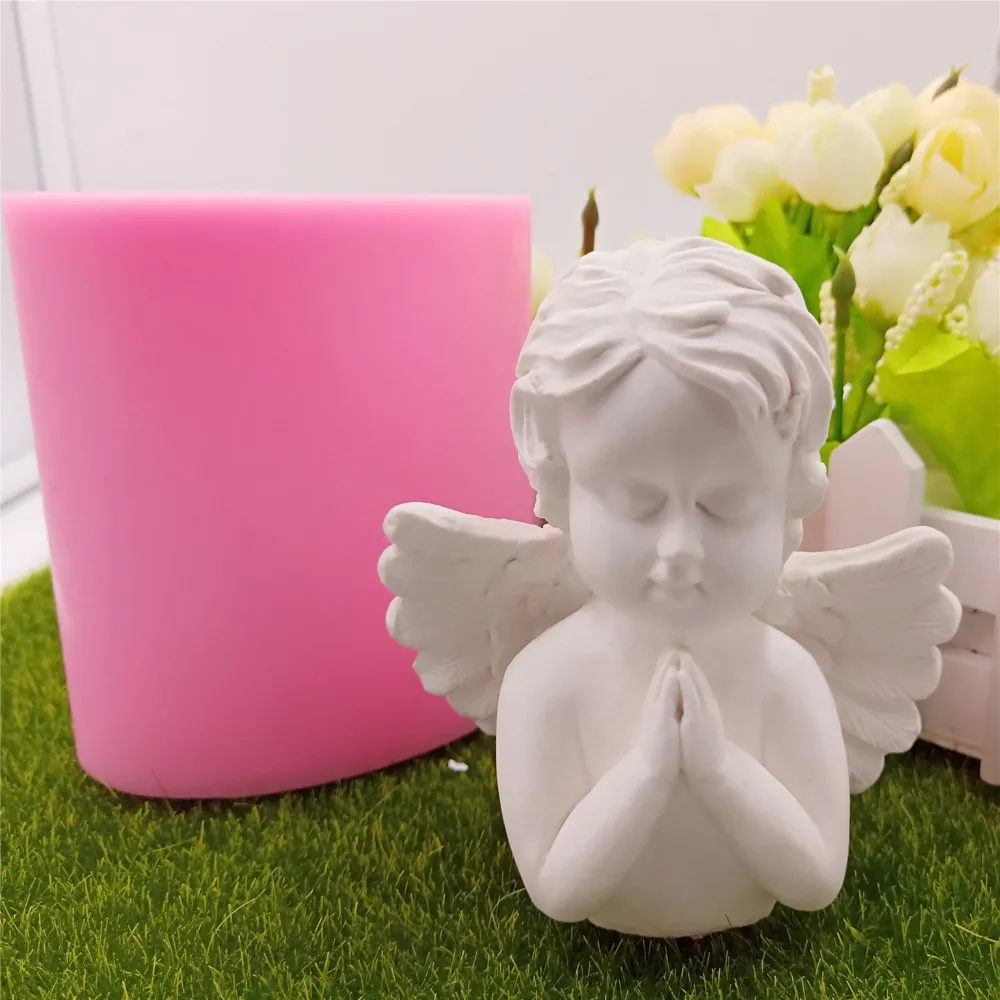 

Praying Angel Design Silicone Candle Molds Mould 3D Silicone Mold for Candle Making