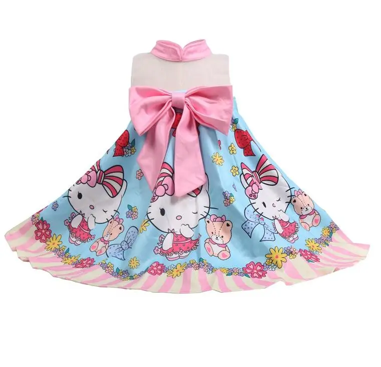 

Hello Kitty Costume for Kids Children Party Dresses KT Cat Clothes kids Baby Girls Princess Elsa Dress vestido