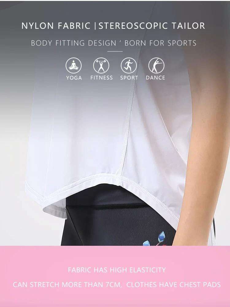 Белая женская футболка с коротким рукавом, эластичная, для йоги, сетчатая, Спортивная футболка, для фитнеса, женская, для спортзала, бега, черные топы, футболка