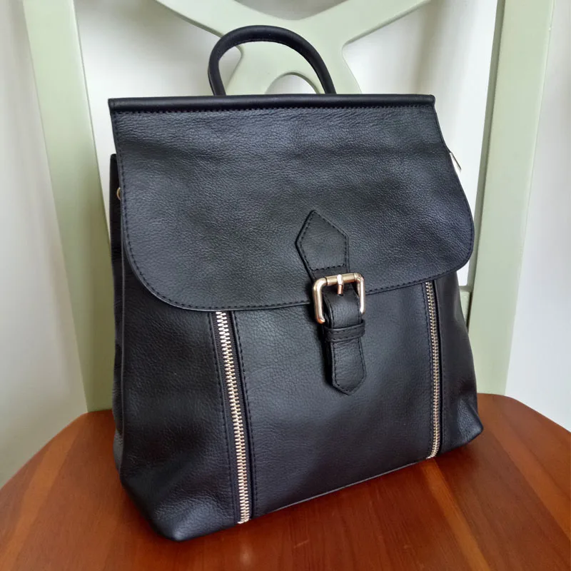 Рюкзак YESIKIMI Женский из натуральной кожи на молнии|genuine leather backpack women|genuine backpackleather