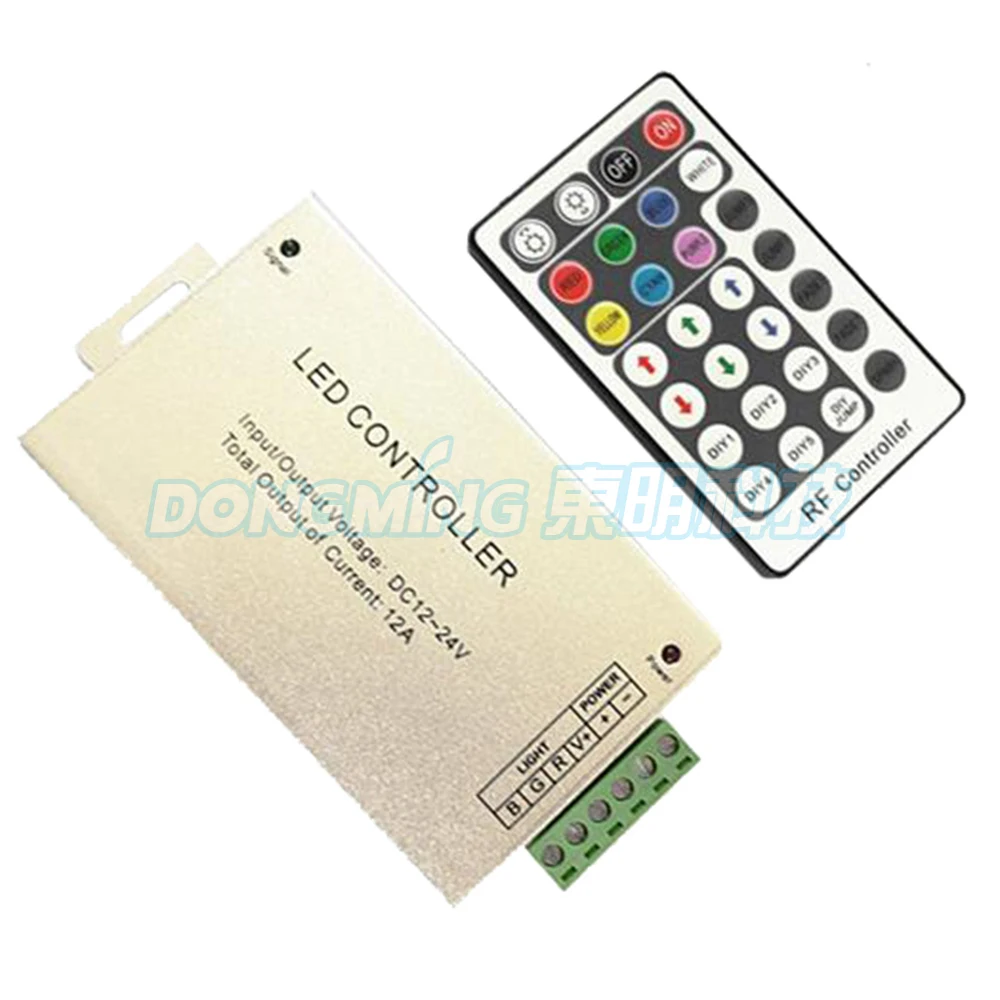 

free shipping Aluminum 28key RF led controller 288W DC 5V 12V 24V RF wireless mini led controller rgb for led strip led modules
