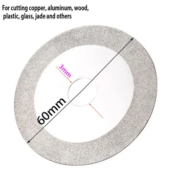 

2pcs 60 mm diamond ultrathin small cut pieces small blade jadeite jade cutting disc stone slice carved pieces
