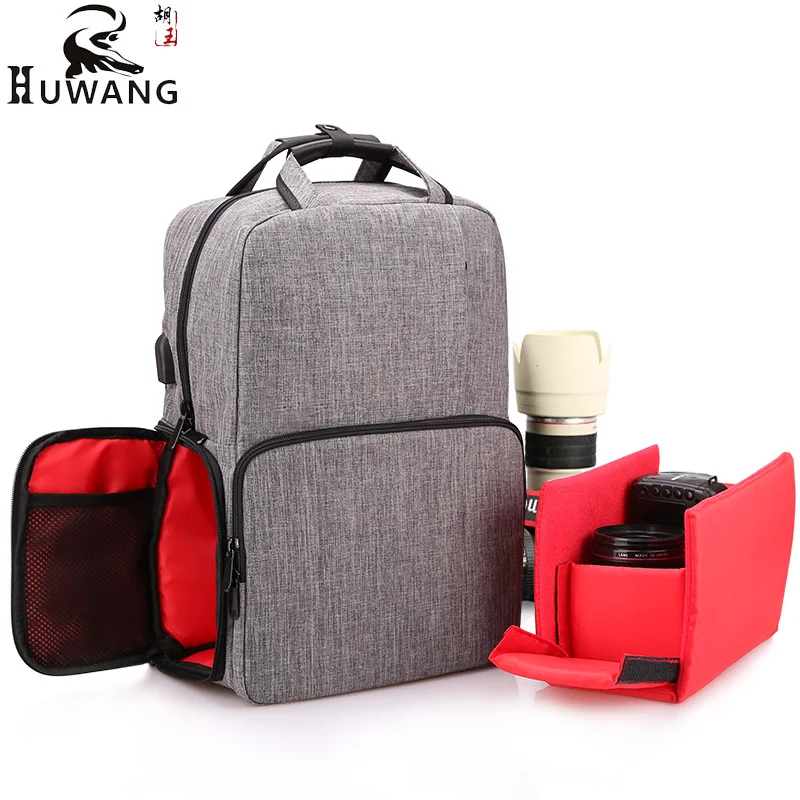 

Multi-function Waterproof Men and Women Outdoor Casual Shoulder Photography Bag with USB Interface 14 inch Laptop Backpack