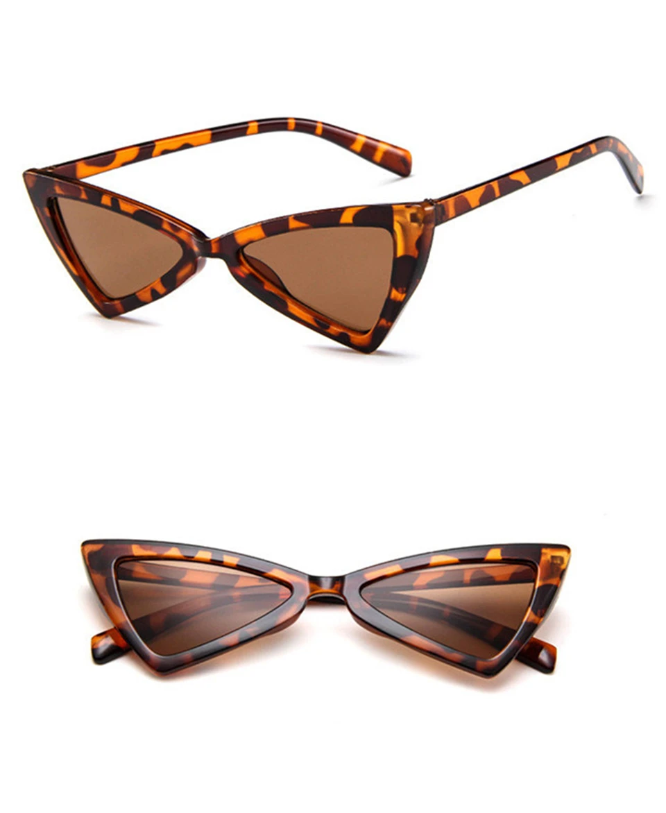NEW brand design new European American cat eye glasses sunglasses ladies retro sunglasses transparent box colorful glasses (11)