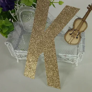 

1000piece Upper Case Letters K Decorative 5" tall Gold Glitter Wall Letters