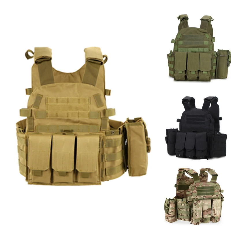 

Airsoftsports Tactical Military Molle Waistcoat Combat Vest Airsoft Military Vest Hunting Vest CS Outdoor Paintball Equipment