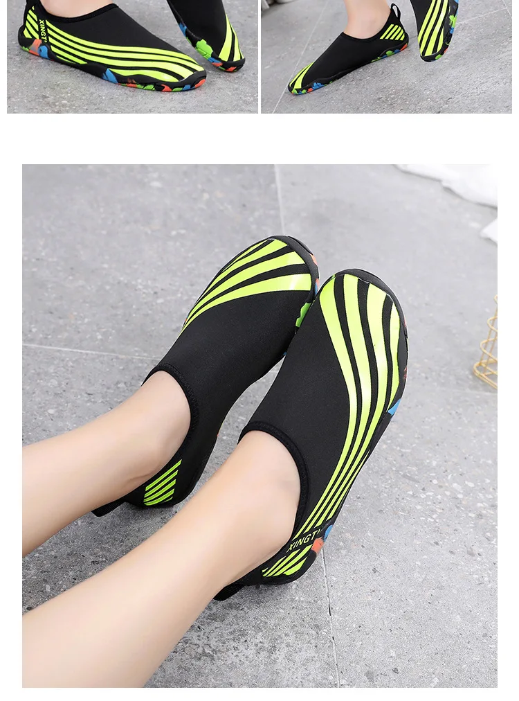 Esporte de Água ao ar Sapatos de Natação Descalço à Beira-mar Livre Sapatos Unissex Latente Wading Condução Fitness Lazer Água Praia Tênis 27 Sapatos de natação
