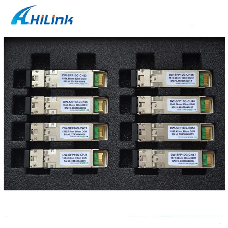 DHL! Двойной LC 10G CH43 1542.94nm 80 км ZR DWDM SFP трансивер с функцией DOM