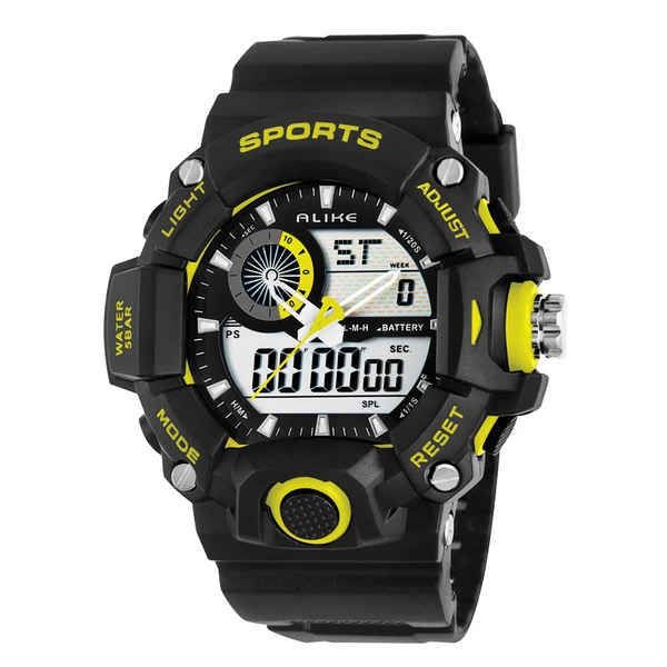 Бренд ALIKE спортивные наручные часы мужские военные водонепроницаемые часы модные силиконовые светодиодный цифровые мужские наручные часы Мужские часы