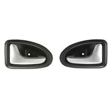 A pair Left / Right Black Chrome Car Cable Type Interior Door Handle For Renault for Clio 2000-2009 2/3-4/5 Doors
