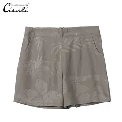 100% шелковые брюки женские короткие брюки Летние удобные короткие feminino чистый шелк ткань бесплатная доставка