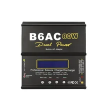 B6AC 80W 6A Lipo NiMh Li-ion Ni-Cd AC/DC RC Balance Charger 10W Discharger for RC Car Helicopter Drone Airplane Battery