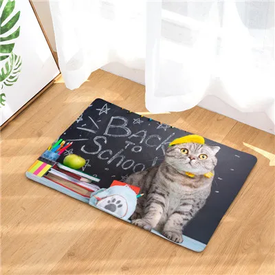 Скандинавский INS Стиль Печатный дверной коврик кошка ковер с рисунком коврик с растительным рисунком дверь спальни кровать покрыта одеяло - Цвет: 15